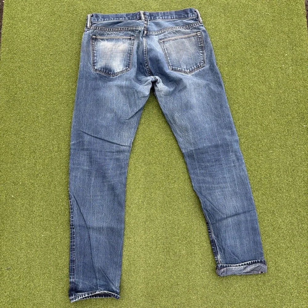 Simon Miller Jeans Mens 34x34 Blue Selvedge Gunnison 001 Narrow Made in USA